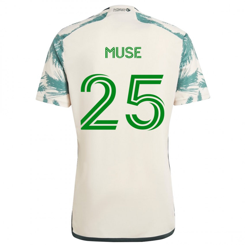 Niño Camiseta Trey Muse #25 Beige Marrón 2ª Equipación 2024/25 La Camisa