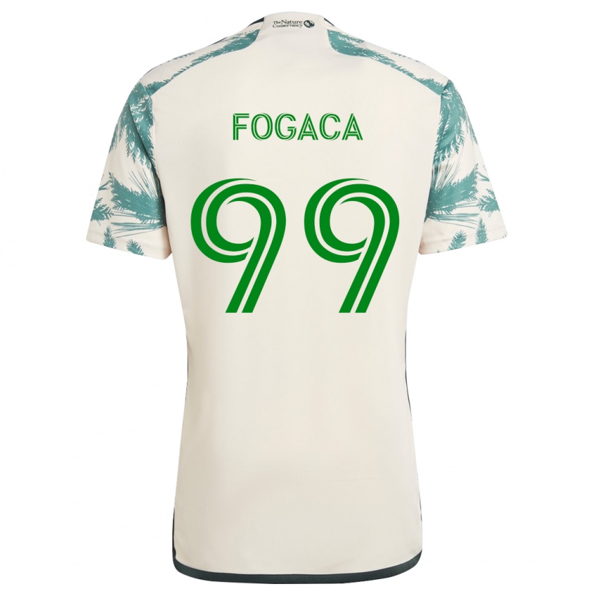 Niño Camiseta Nathan Fogaça #99 Beige Marrón 2ª Equipación 2024/25 La Camisa