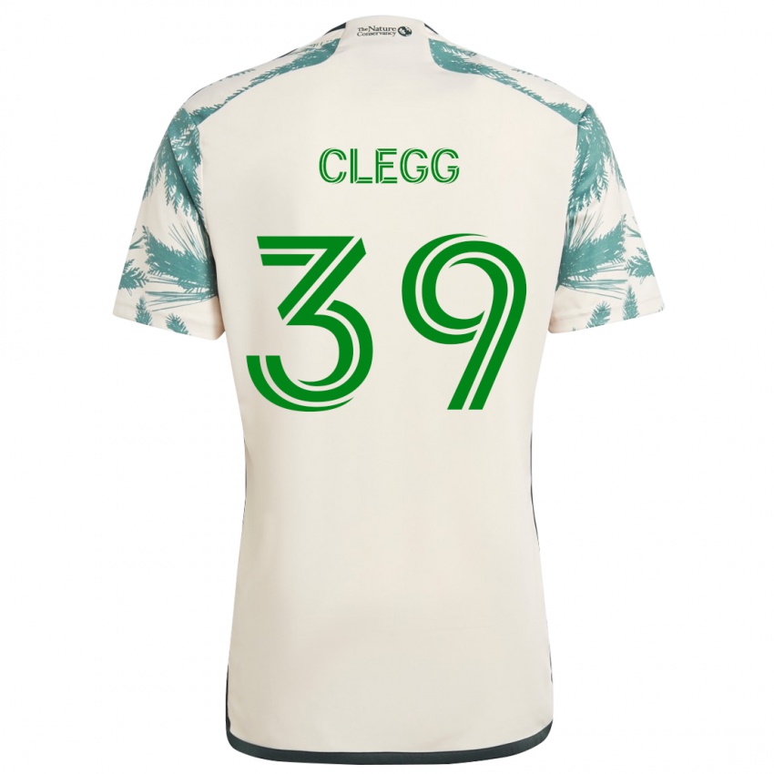 Niño Camiseta Tyler Clegg #39 Beige Marrón 2ª Equipación 2024/25 La Camisa