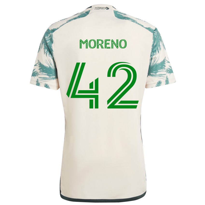 Niño Camiseta Alexis Moreno #42 Beige Marrón 2ª Equipación 2024/25 La Camisa