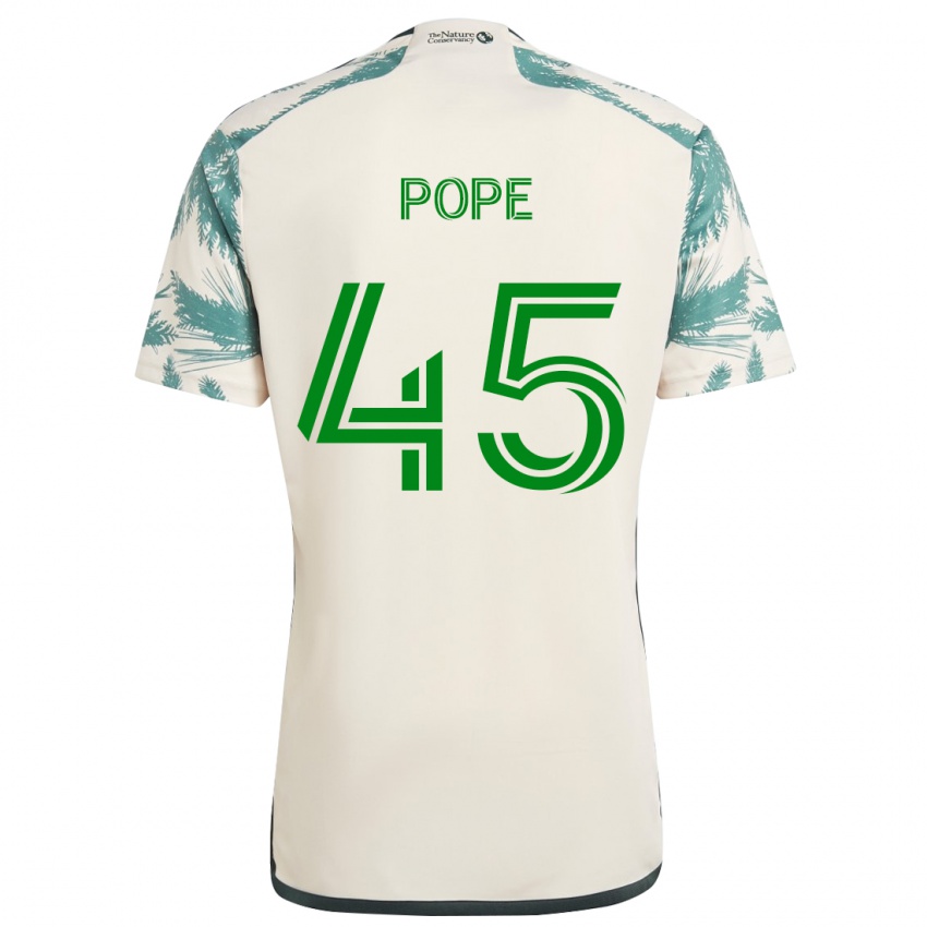 Niño Camiseta Blake Pope #45 Beige Marrón 2ª Equipación 2024/25 La Camisa