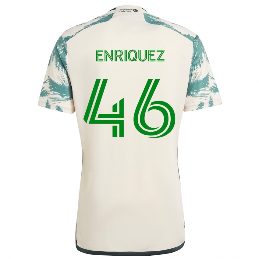 Niño Camiseta Victor Enriquez #46 Beige Marrón 2ª Equipación 2024/25 La Camisa