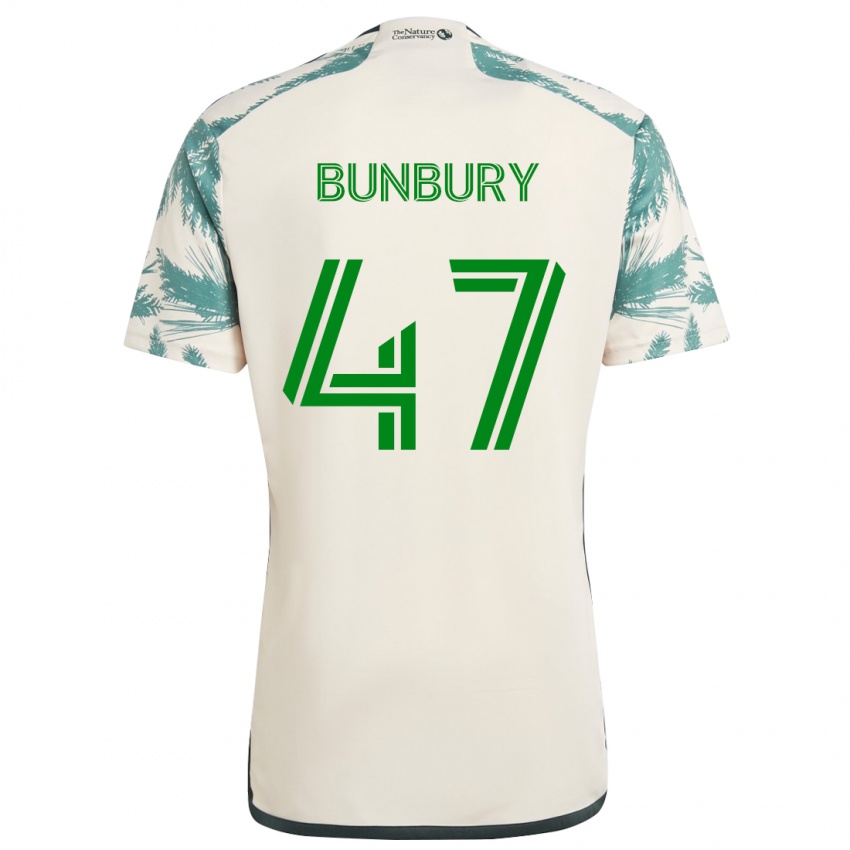 Niño Camiseta Mataeo Bunbury #47 Beige Marrón 2ª Equipación 2024/25 La Camisa