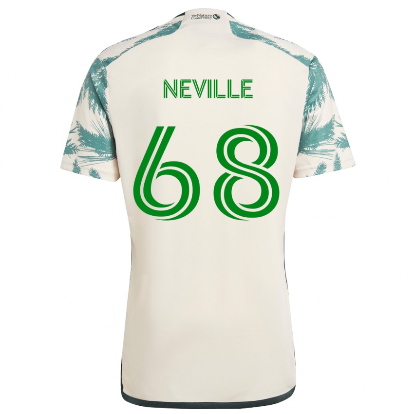 Niño Camiseta Harvey Neville #68 Beige Marrón 2ª Equipación 2024/25 La Camisa