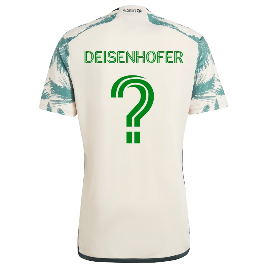 Niño Camiseta Maximilian Deisenhofer #0 Beige Marrón 2ª Equipación 2024/25 La Camisa