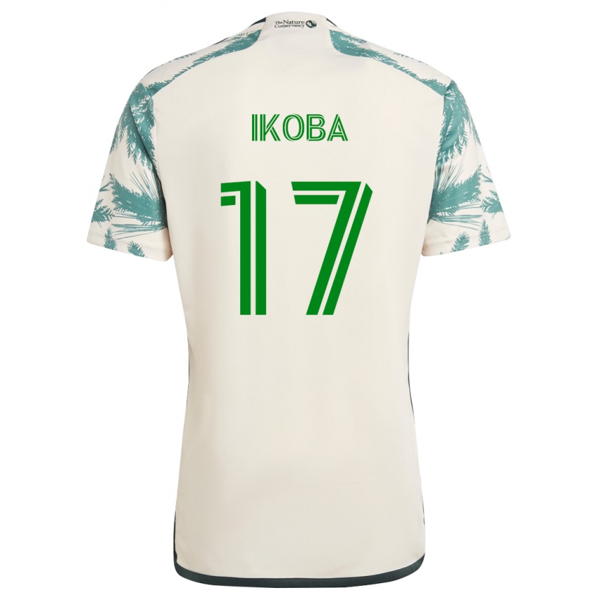 Niño Camiseta Tega Ikoba #17 Beige Marrón 2ª Equipación 2024/25 La Camisa