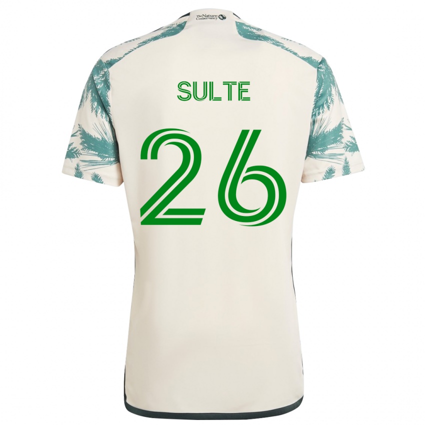 Niño Camiseta Hunter Sulte #26 Beige Marrón 2ª Equipación 2024/25 La Camisa