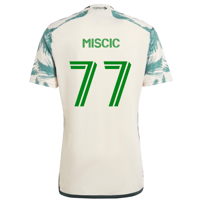 Niño Camiseta Selmir Miscic #77 Beige Marrón 2ª Equipación 2024/25 La Camisa