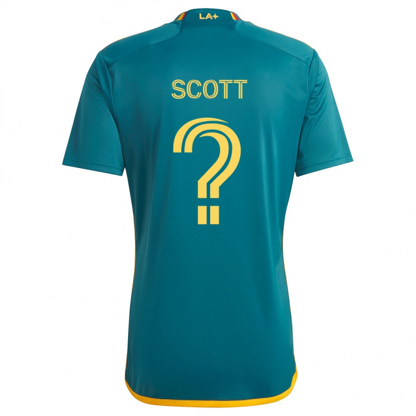 Niño Camiseta Brady Scott #0 Verde Amarillo 2ª Equipación 2024/25 La Camisa