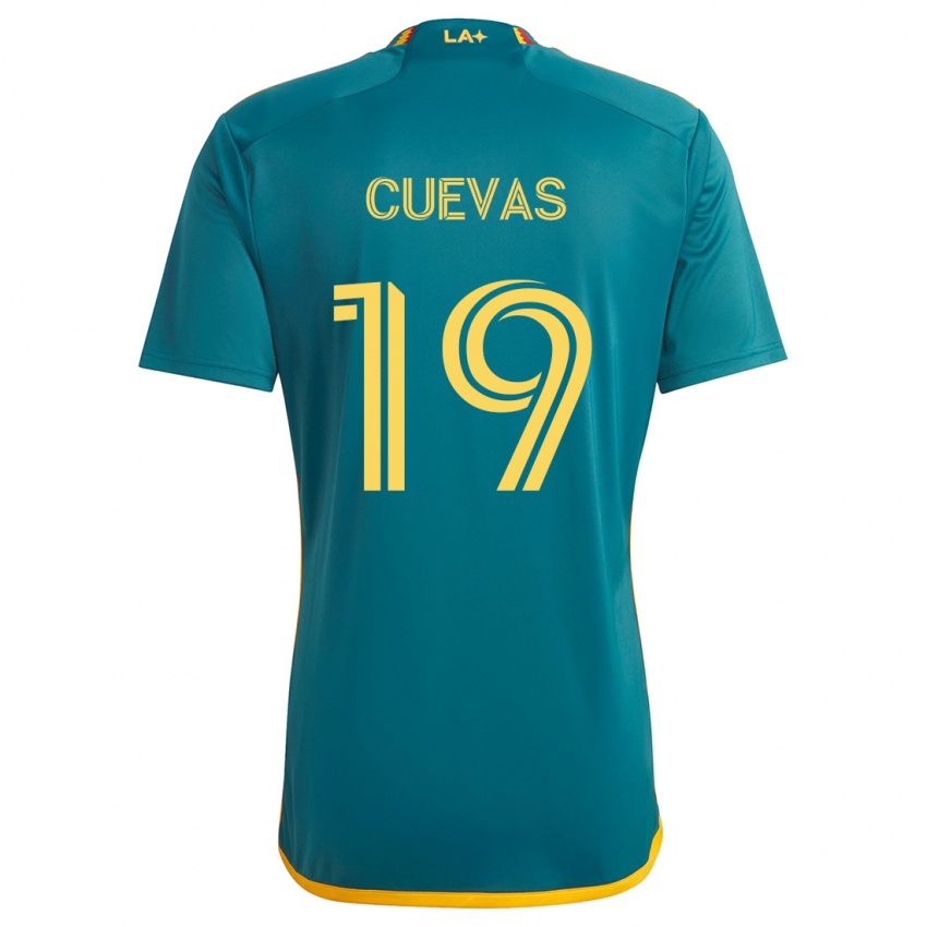 Niño Camiseta Mauricio Cuevas #19 Verde Amarillo 2ª Equipación 2024/25 La Camisa