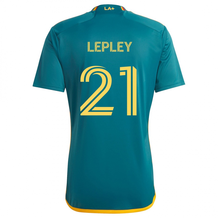 Niño Camiseta Tucker Lepley #21 Verde Amarillo 2ª Equipación 2024/25 La Camisa