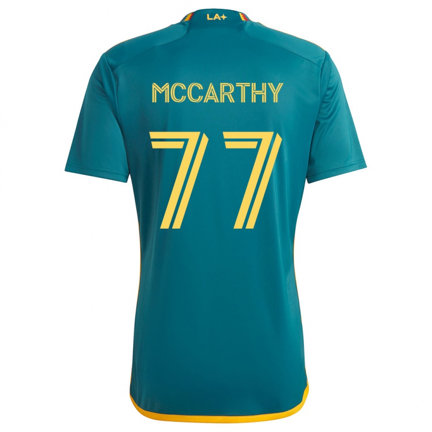 Niño Camiseta John Mccarthy #77 Verde Amarillo 2ª Equipación 2024/25 La Camisa