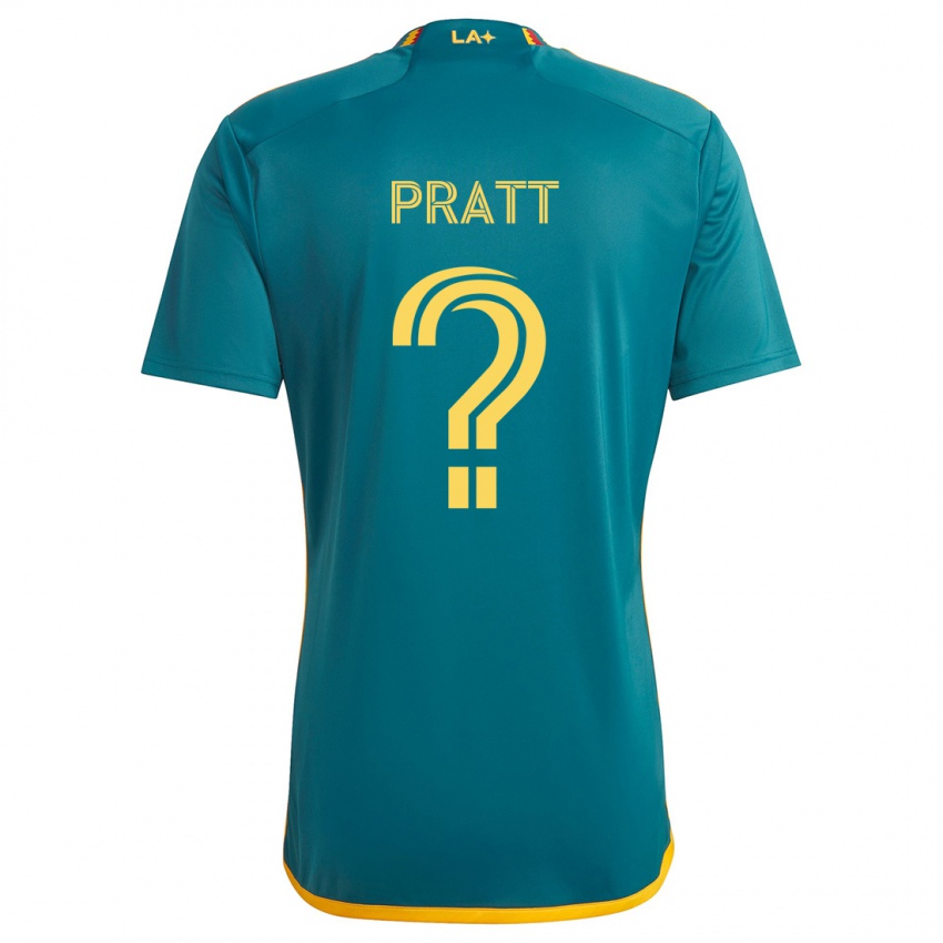 Niño Camiseta Owen Pratt #0 Verde Amarillo 2ª Equipación 2024/25 La Camisa