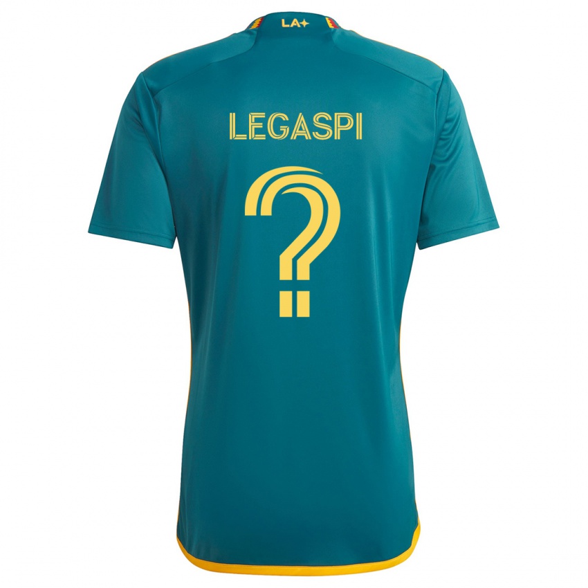 Niño Camiseta Allan Legaspi #0 Verde Amarillo 2ª Equipación 2024/25 La Camisa