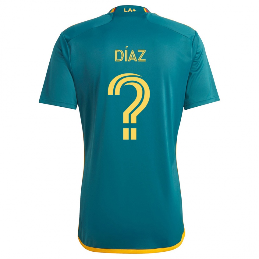 Niño Camiseta Carlos Díaz #0 Verde Amarillo 2ª Equipación 2024/25 La Camisa