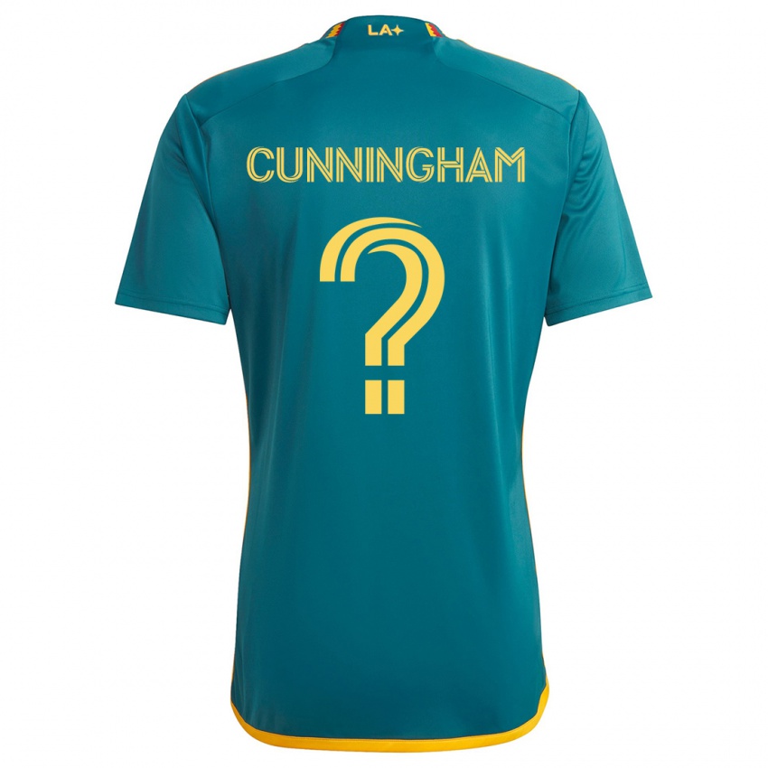 Niño Camiseta Joaquin Cunningham #0 Verde Amarillo 2ª Equipación 2024/25 La Camisa