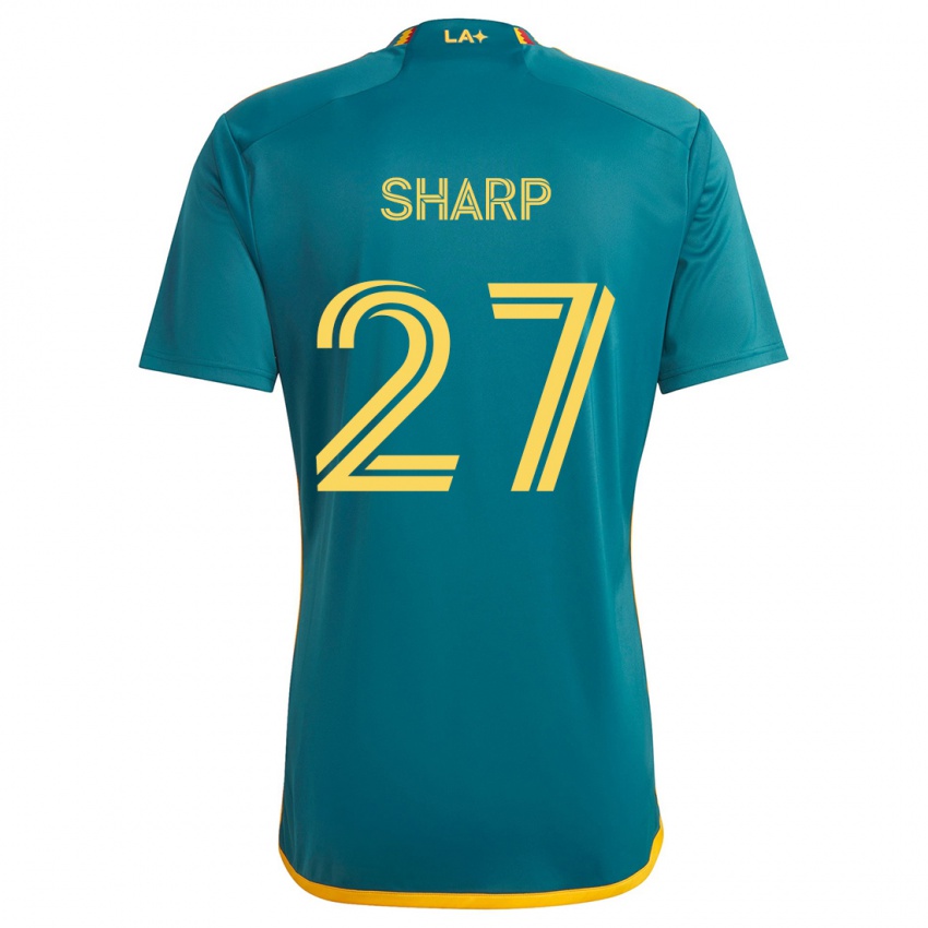 Niño Camiseta Billy Sharp #27 Verde Amarillo 2ª Equipación 2024/25 La Camisa