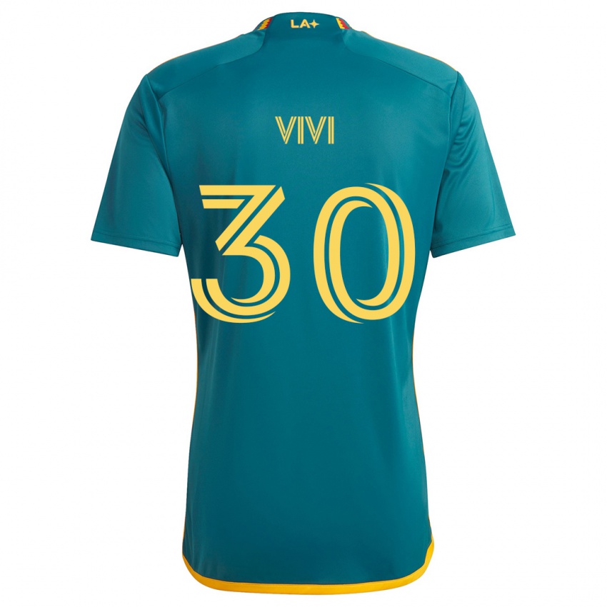 Niño Camiseta Gino Vivi #30 Verde Amarillo 2ª Equipación 2024/25 La Camisa