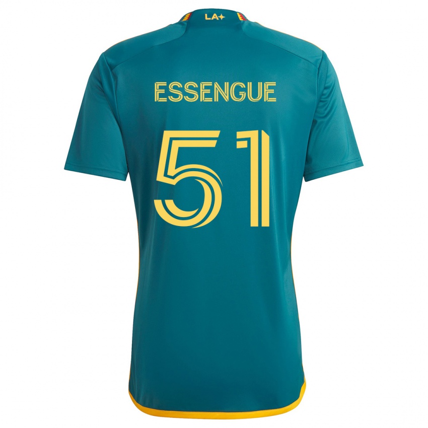 Niño Camiseta Ascel Essengue #51 Verde Amarillo 2ª Equipación 2024/25 La Camisa