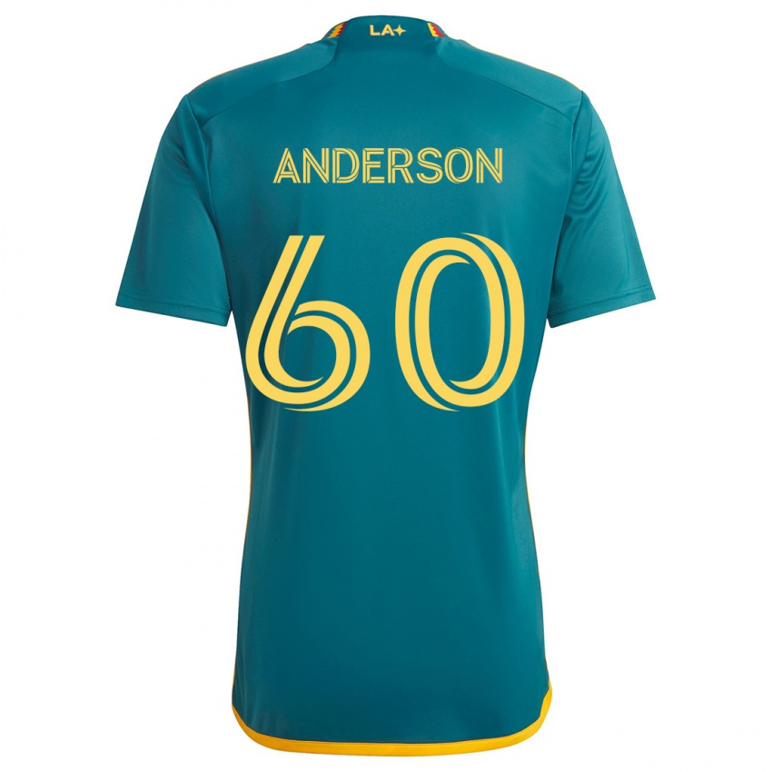 Niño Camiseta Nolan Anderson #60 Verde Amarillo 2ª Equipación 2024/25 La Camisa