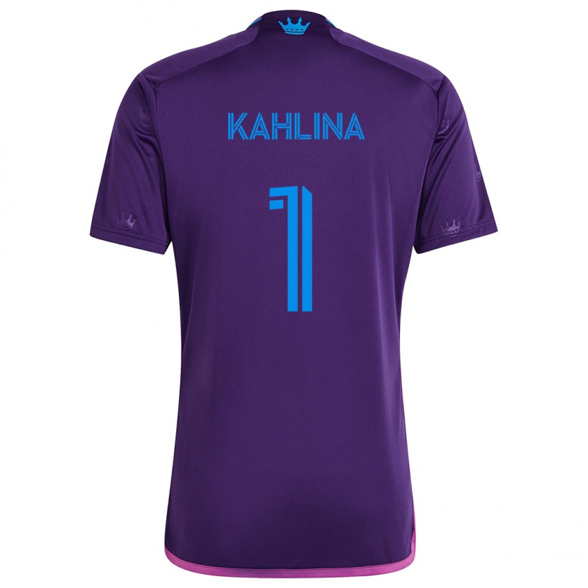 Niño Camiseta Kristijan Kahlina #1 Azul Morado 2ª Equipación 2024/25 La Camisa