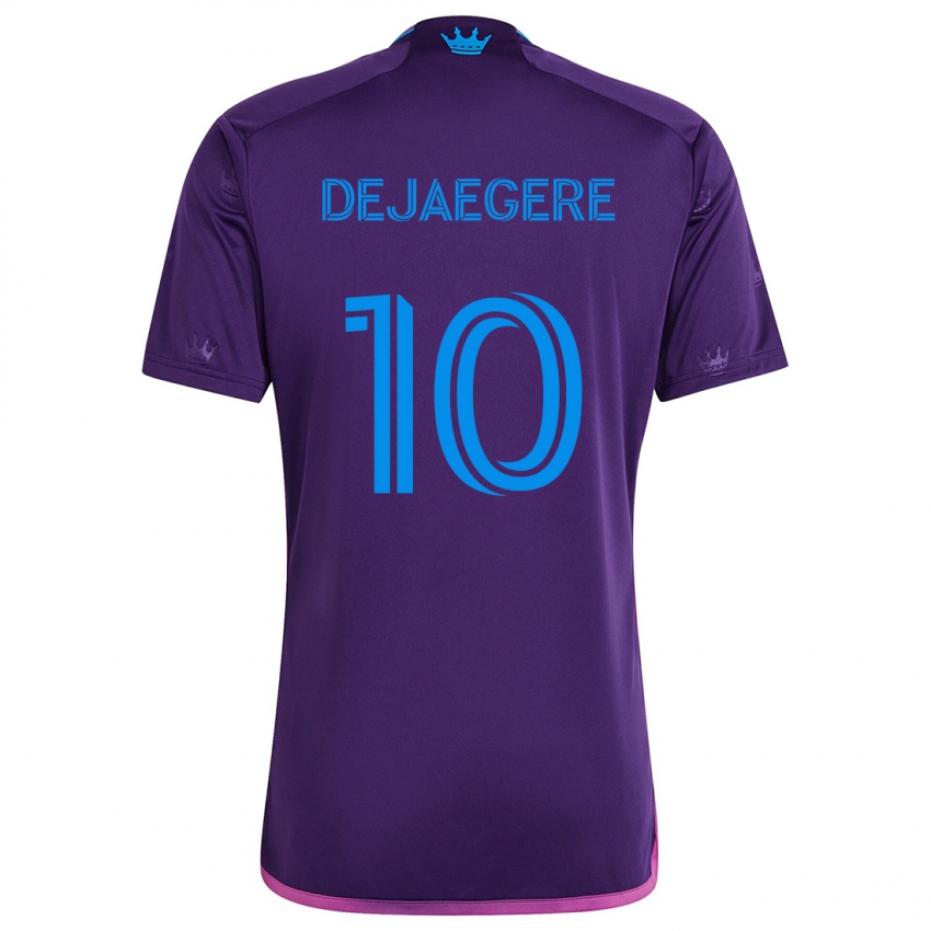 Niño Camiseta Brecht Dejaegere #10 Azul Morado 2ª Equipación 2024/25 La Camisa