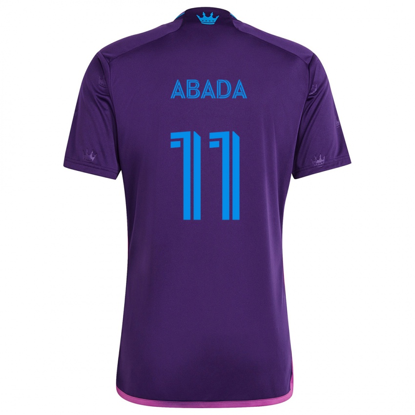 Niño Camiseta Liel Abada #11 Azul Morado 2ª Equipación 2024/25 La Camisa