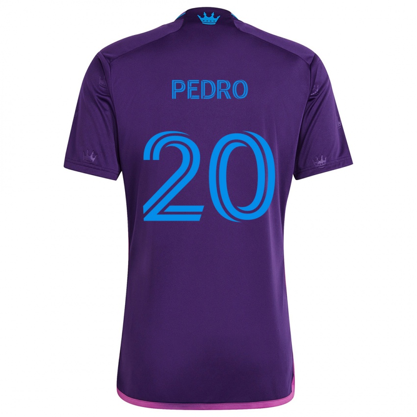 Niño Camiseta João Pedro #20 Azul Morado 2ª Equipación 2024/25 La Camisa