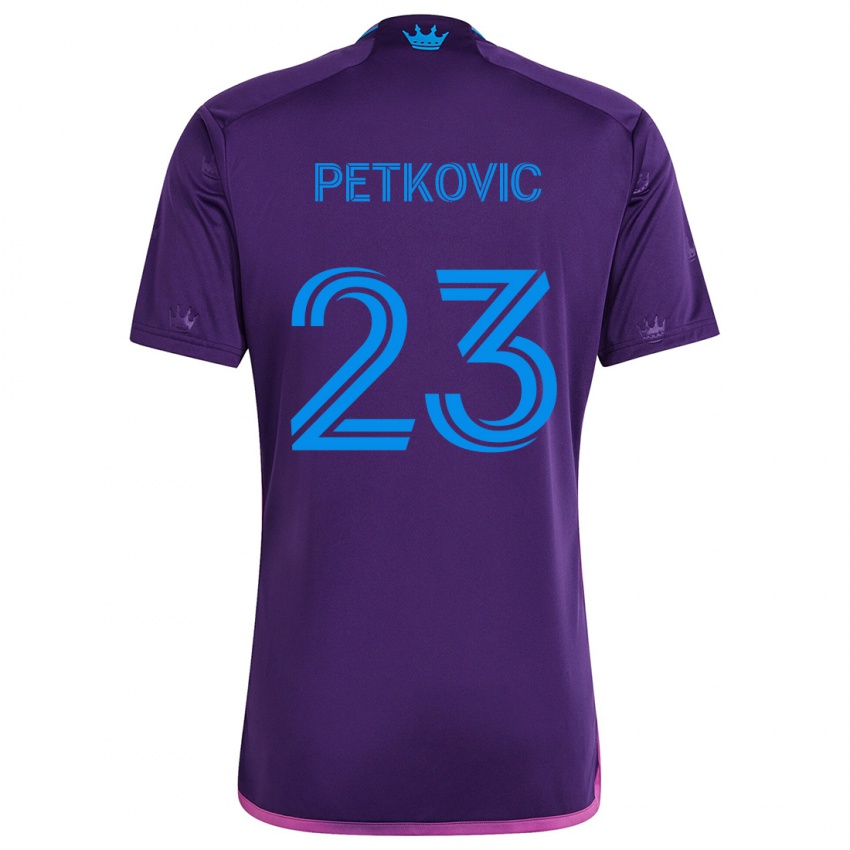 Niño Camiseta Nikola Petkovic #23 Azul Morado 2ª Equipación 2024/25 La Camisa