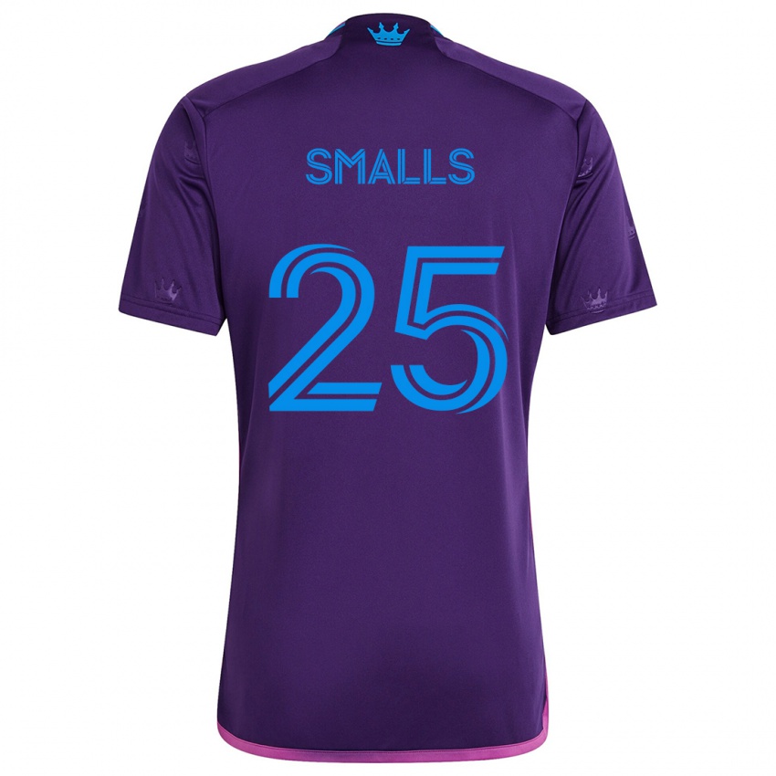 Niño Camiseta Tyger Smalls #25 Azul Morado 2ª Equipación 2024/25 La Camisa