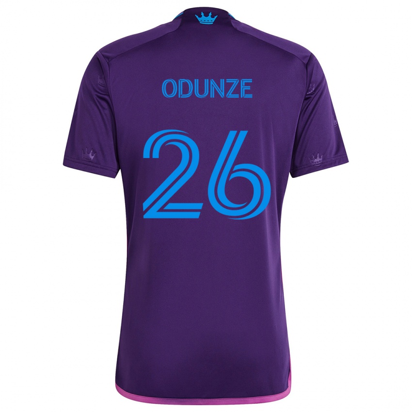 Niño Camiseta Chituru Odunze #26 Azul Morado 2ª Equipación 2024/25 La Camisa