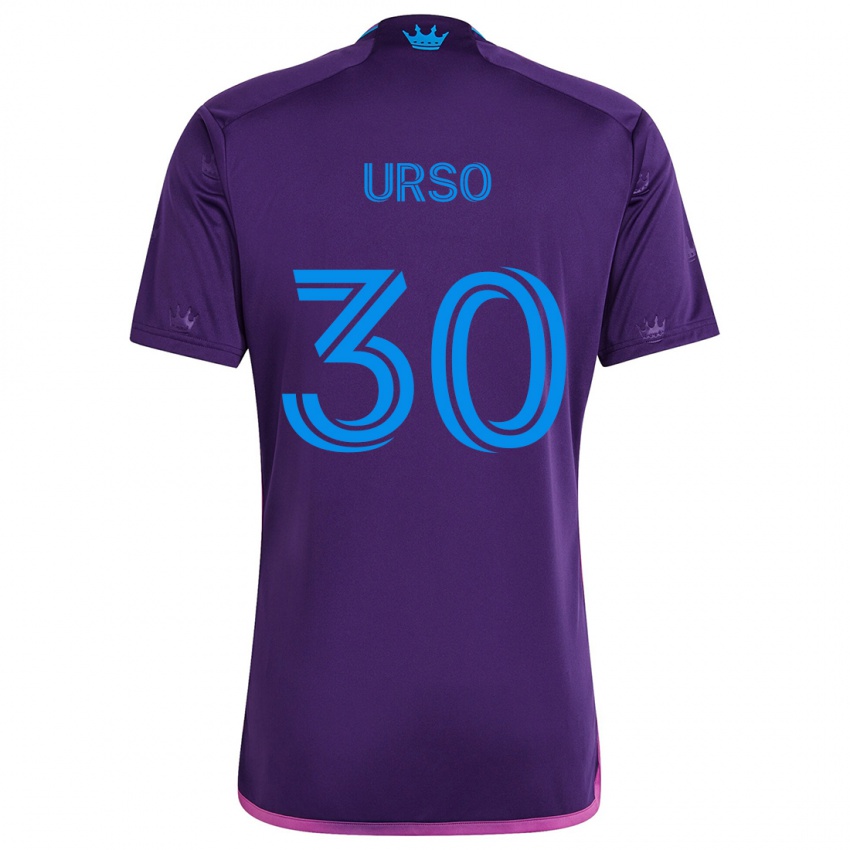 Niño Camiseta Júnior Urso #30 Azul Morado 2ª Equipación 2024/25 La Camisa