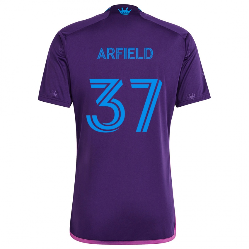 Niño Camiseta Scott Arfield #37 Azul Morado 2ª Equipación 2024/25 La Camisa