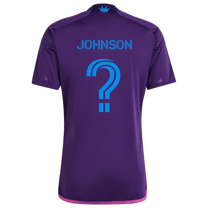 Niño Camiseta Tate Johnson #0 Azul Morado 2ª Equipación 2024/25 La Camisa