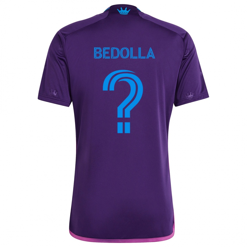 Niño Camiseta Brando Bedolla #0 Azul Morado 2ª Equipación 2024/25 La Camisa