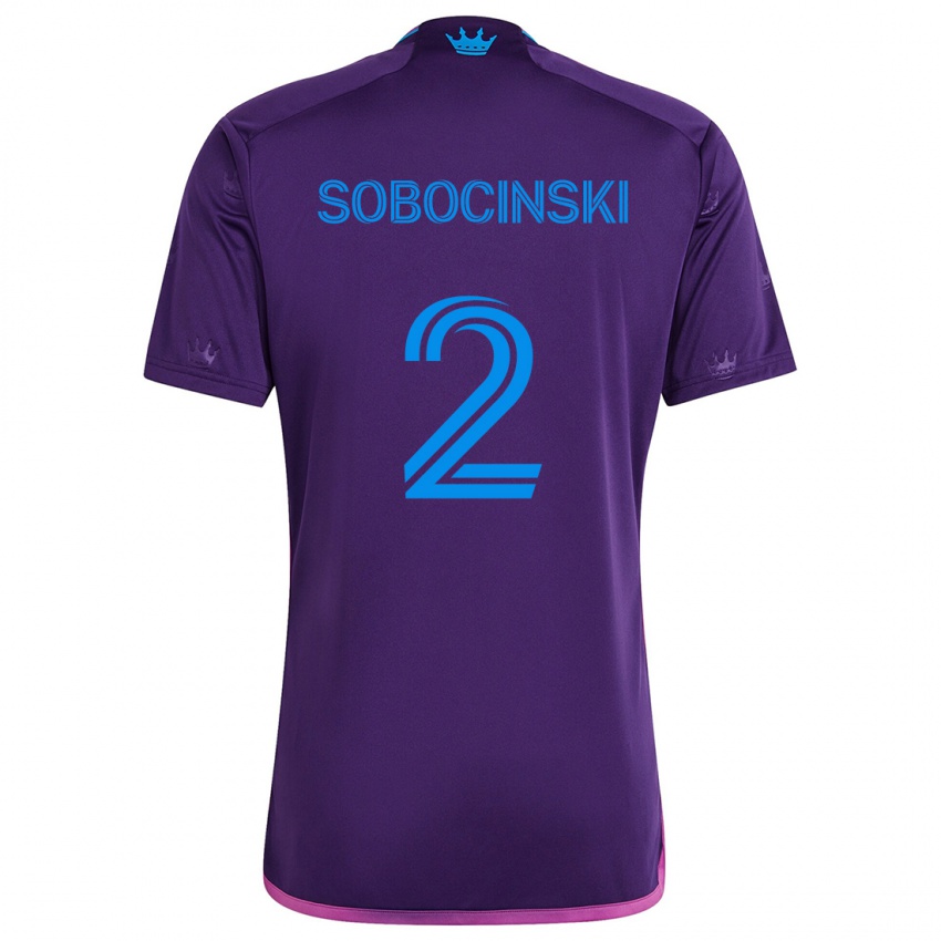 Niño Camiseta Jan Sobocinski #2 Azul Morado 2ª Equipación 2024/25 La Camisa