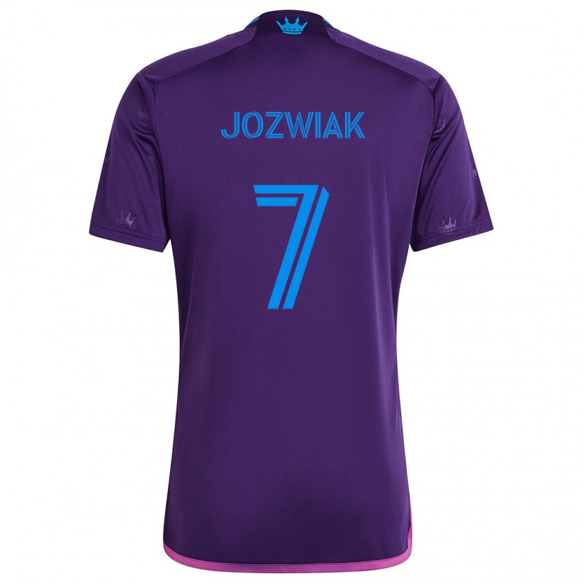 Niño Camiseta Kamil Józwiak #7 Azul Morado 2ª Equipación 2024/25 La Camisa