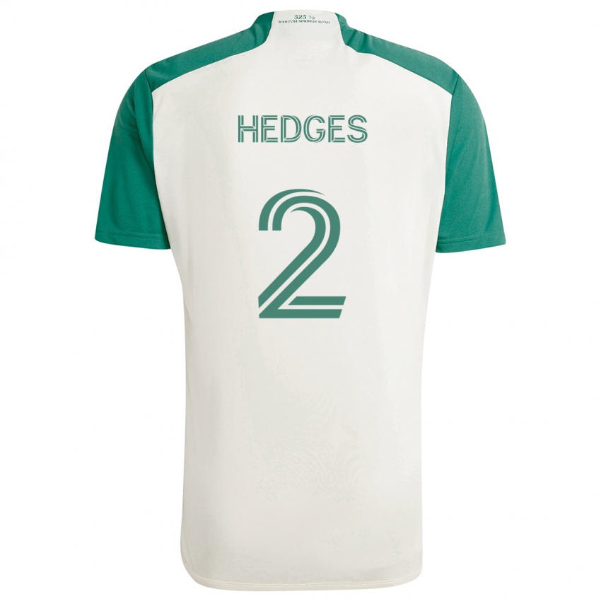 Niño Camiseta Matt Hedges #2 Colores Tostados Verde 2ª Equipación 2024/25 La Camisa