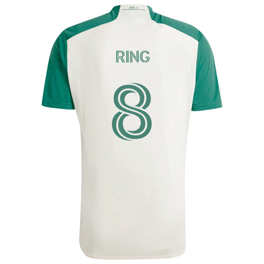 Niño Camiseta Alexander Ring #8 Colores Tostados Verde 2ª Equipación 2024/25 La Camisa