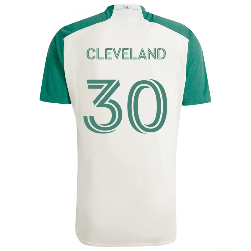 Niño Camiseta Stefan Cleveland #30 Colores Tostados Verde 2ª Equipación 2024/25 La Camisa