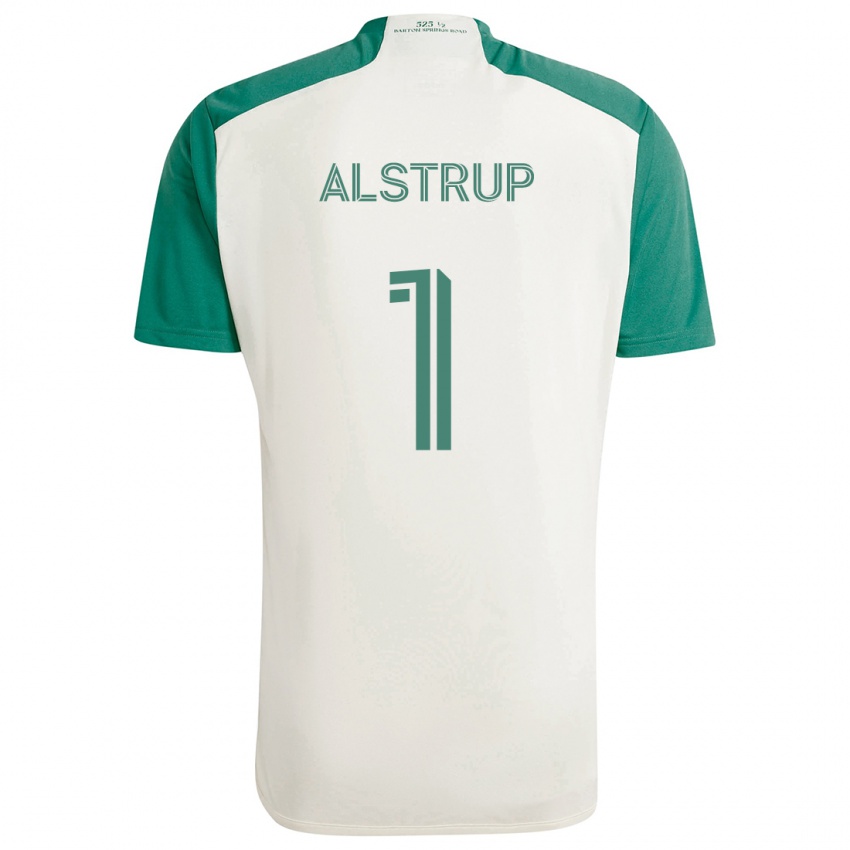 Niño Camiseta Marcus Alstrup #1 Colores Tostados Verde 2ª Equipación 2024/25 La Camisa