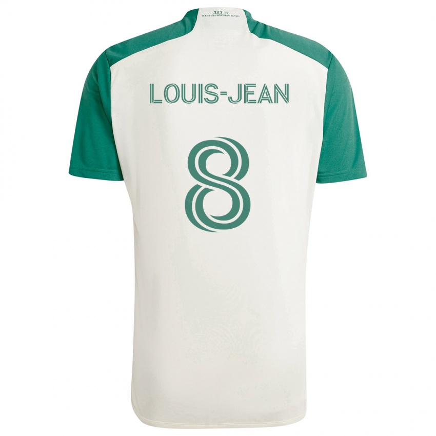 Niño Camiseta Steeve Louis-Jean #8 Colores Tostados Verde 2ª Equipación 2024/25 La Camisa