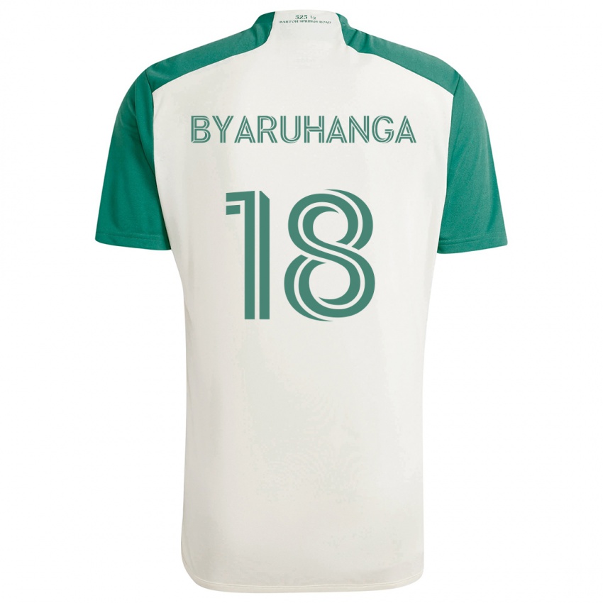 Niño Camiseta Bobosi Byaruhanga #18 Colores Tostados Verde 2ª Equipación 2024/25 La Camisa