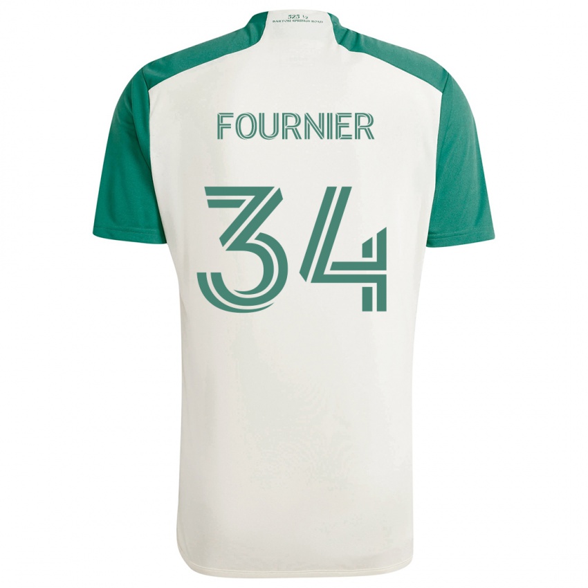 Niño Camiseta Drake Fournier #34 Colores Tostados Verde 2ª Equipación 2024/25 La Camisa