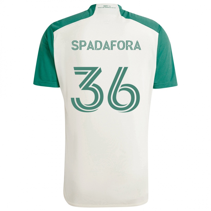 Niño Camiseta Luke Spadafora #36 Colores Tostados Verde 2ª Equipación 2024/25 La Camisa