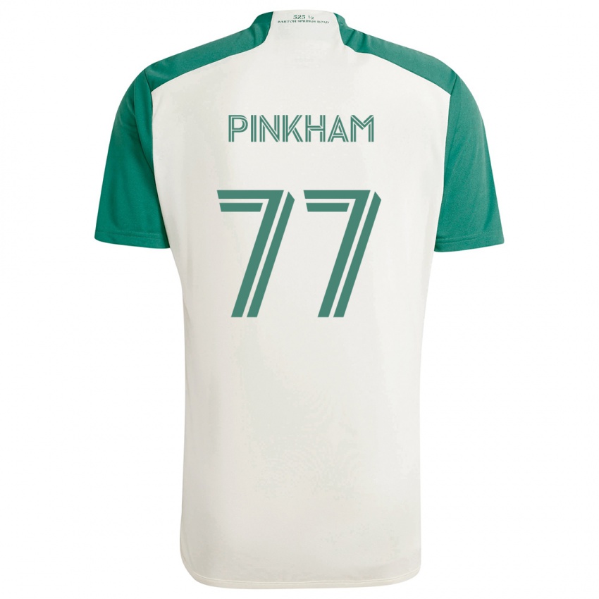 Niño Camiseta Chris Pinkham #77 Colores Tostados Verde 2ª Equipación 2024/25 La Camisa