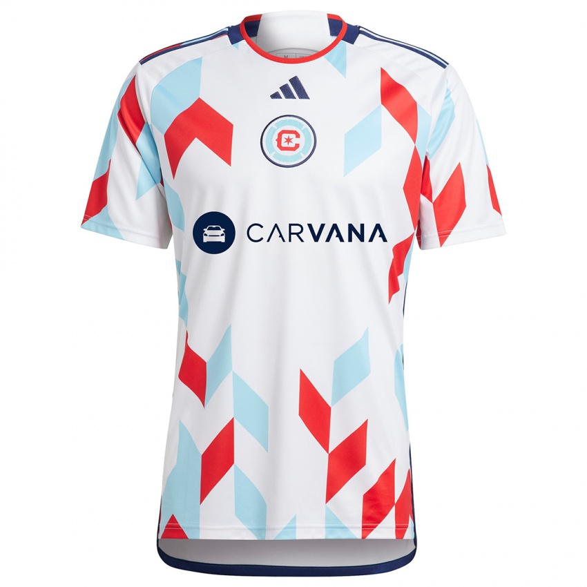 Niño Camiseta Allan Arigoni #27 Blanco Rojo Azul 2ª Equipación 2024/25 La Camisa