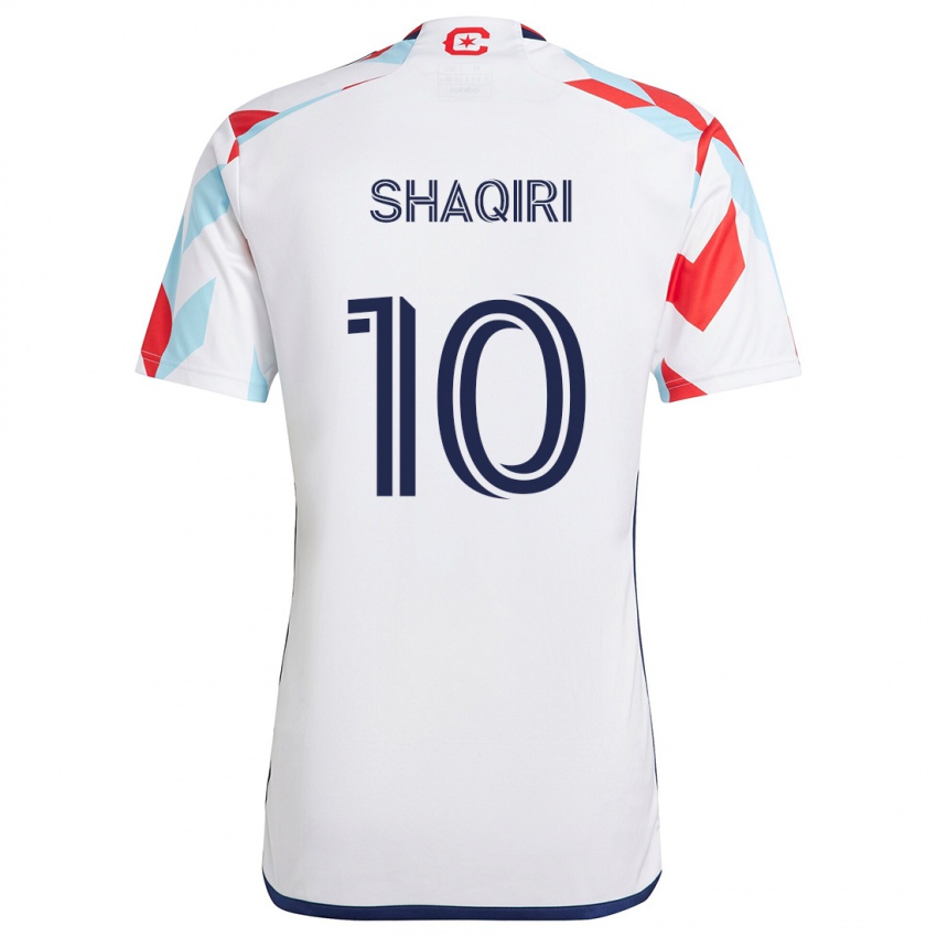 Niño Camiseta Xherdan Shaqiri #10 Blanco Rojo Azul 2ª Equipación 2024/25 La Camisa