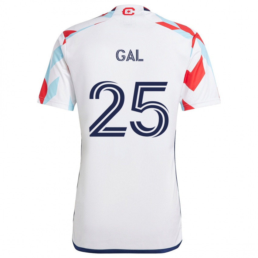 Niño Camiseta Jeff Gal #25 Blanco Rojo Azul 2ª Equipación 2024/25 La Camisa