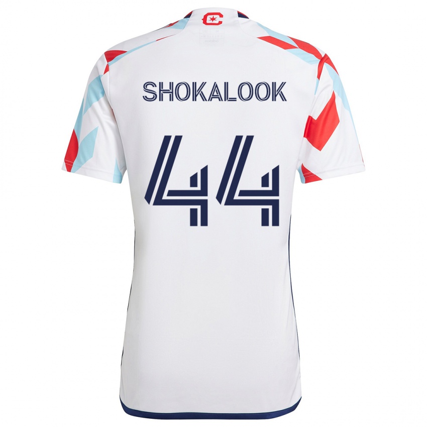 Niño Camiseta Jason Shokalook #44 Blanco Rojo Azul 2ª Equipación 2024/25 La Camisa